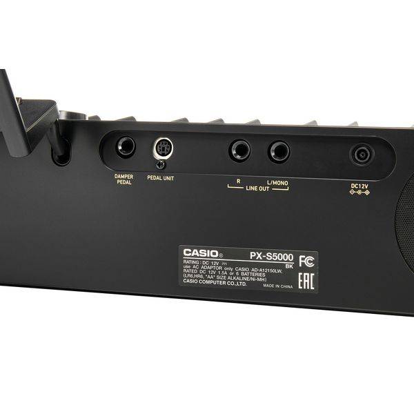 Connectique du piano numérique Casio modèle PX S5000 neuf