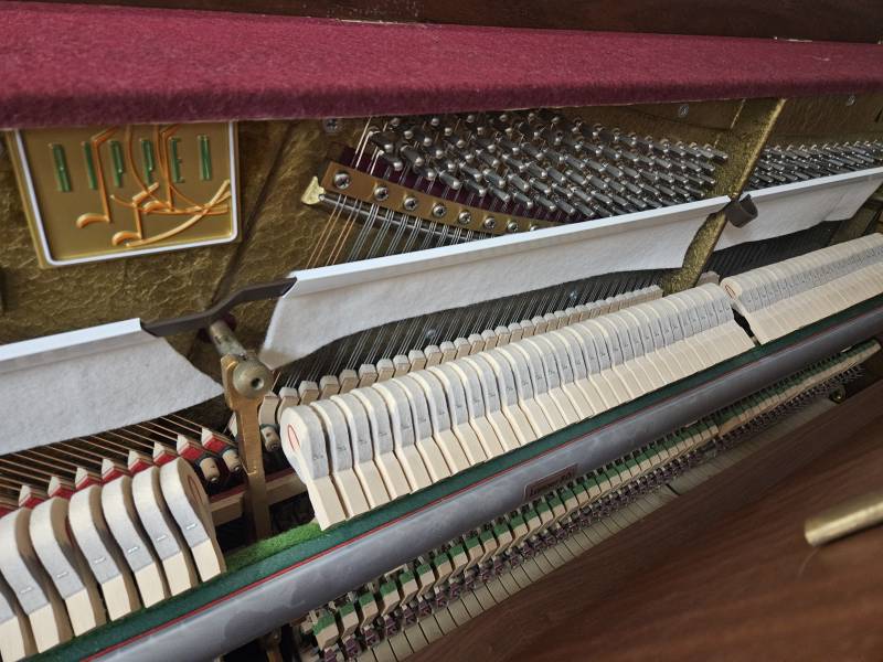 Mécanique du piano droit d'occasion Rippen modèle 116 noyer