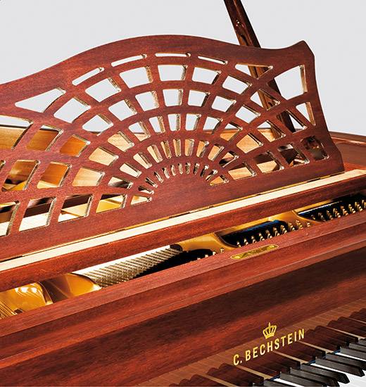 Pupitre du piano à queue C. Bechstein modèle A192 finition acajou