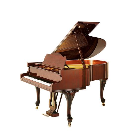 Piano à queue C. Bechstein modèle L167 finition ronce d'acajou style chippendale