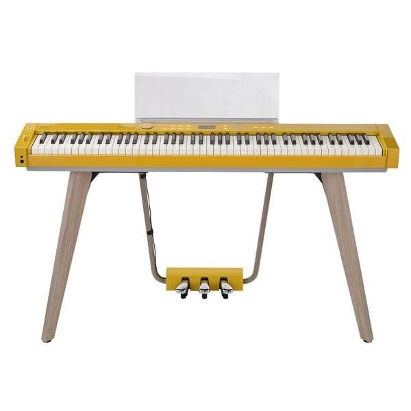 Piano numérique meublé Casio modèle PX S7000 jaune moutarde