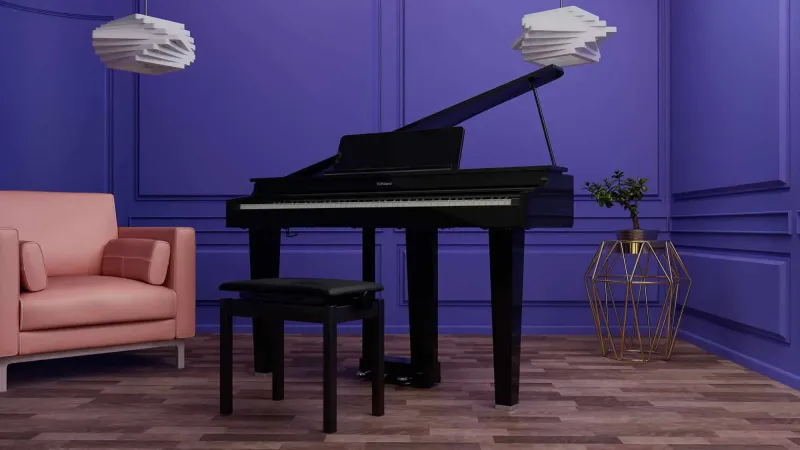 Piano numérique à queue Roland modèle GP-3 noir brillant à Montpellier