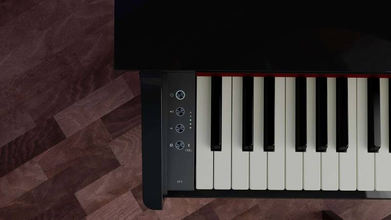 Fonctions du piano numérique à queue Roland modèle GP-3 noir brillant 