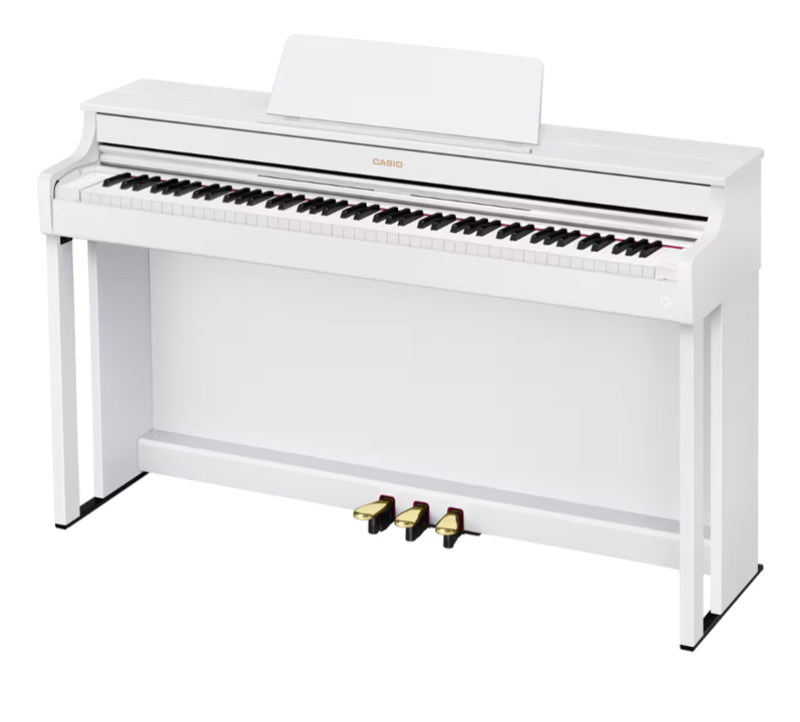 Piano numérique meublé Casio modèle AP-300 en finition blanc mat