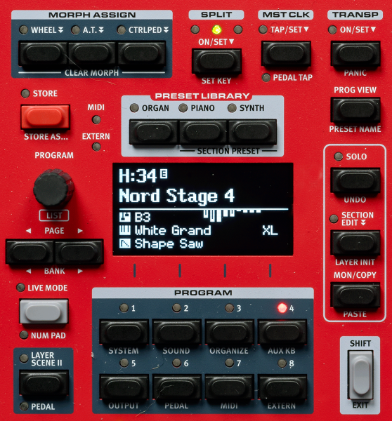 Piano de scène Nord modèle Stage 4