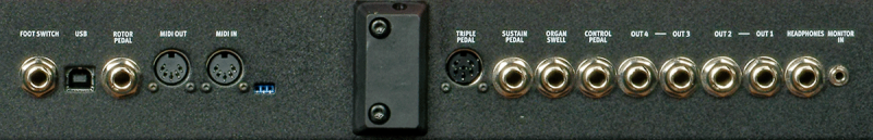 Connectique du clavier numérique Nord modèle Stage 4