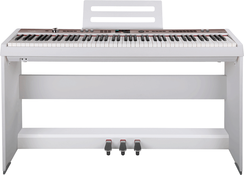 Piano portable Nux NPK-20 blanc avec son meuble