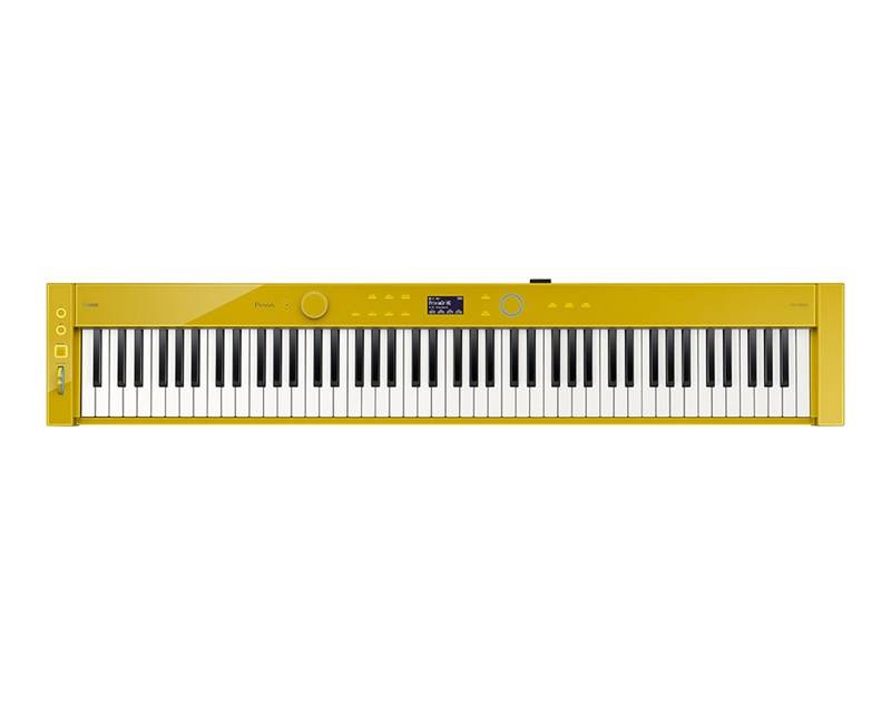 Piano numérique Casio modèle PX S7000 jaune vue du dessus