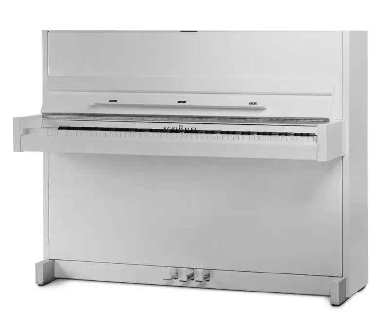Piano droit Schimmel modèle C116 Modern blanc brillant