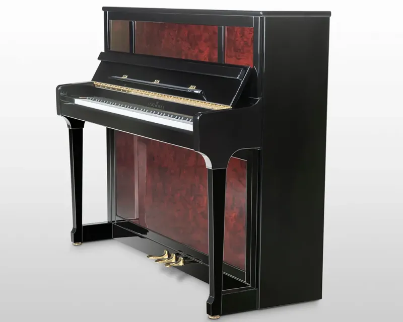Piano droit Schimmel modèle C121 Tradition prestige Bubinga