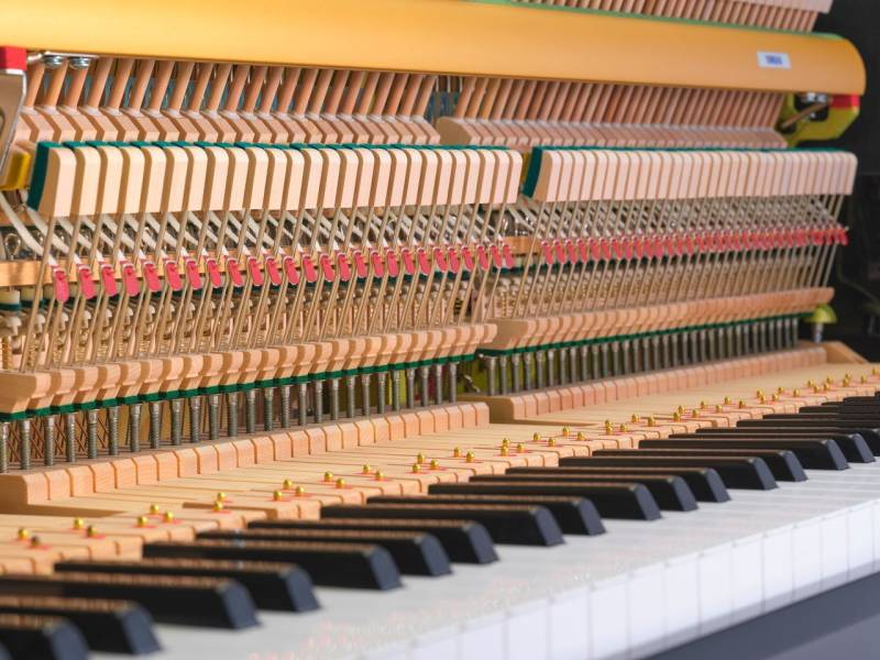 Mécanique du nouveau piano droit Yamaha modèle B20 neuf