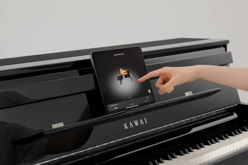Démonstration de l'application Pianoremote avec le piano numérique Kawai modèle CA901