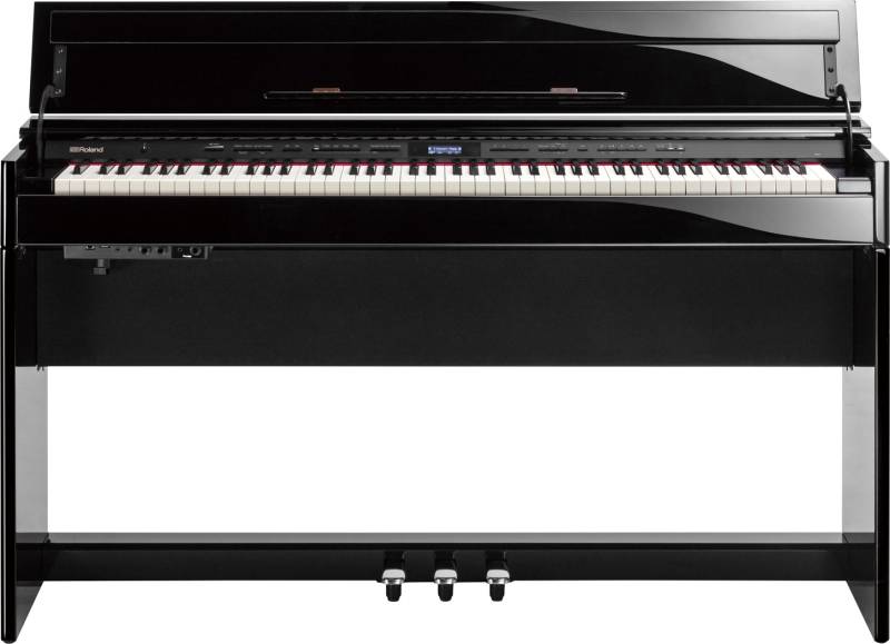 Piano numérique Roland modèle DP603 noir brillant ouvert