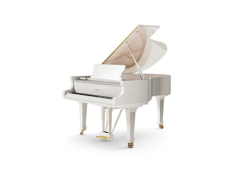 Piano à queue Fazioli modèle F183 finition blanc brillant