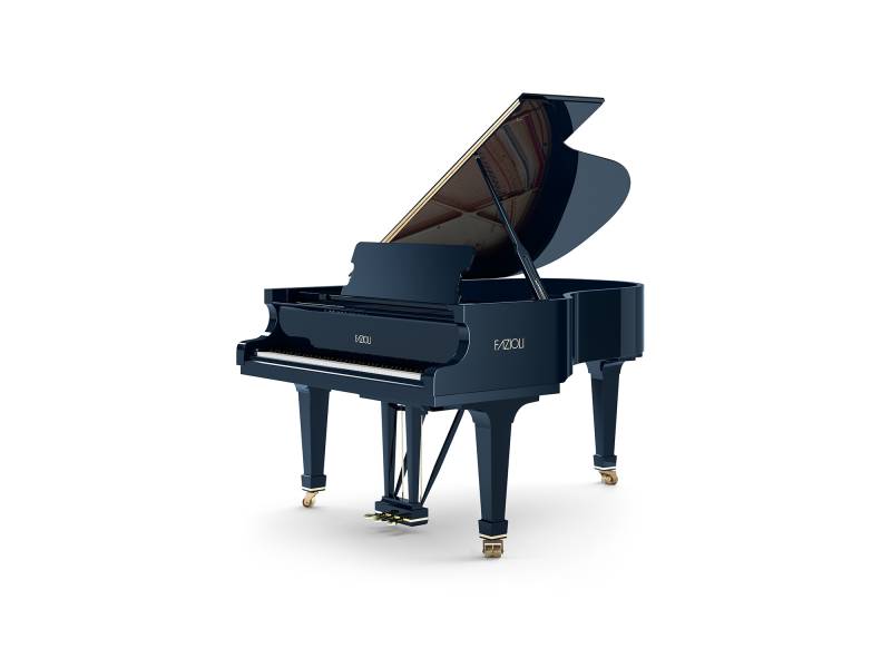 Piano à queue Fazioli modèle F183 finition bleu brillant