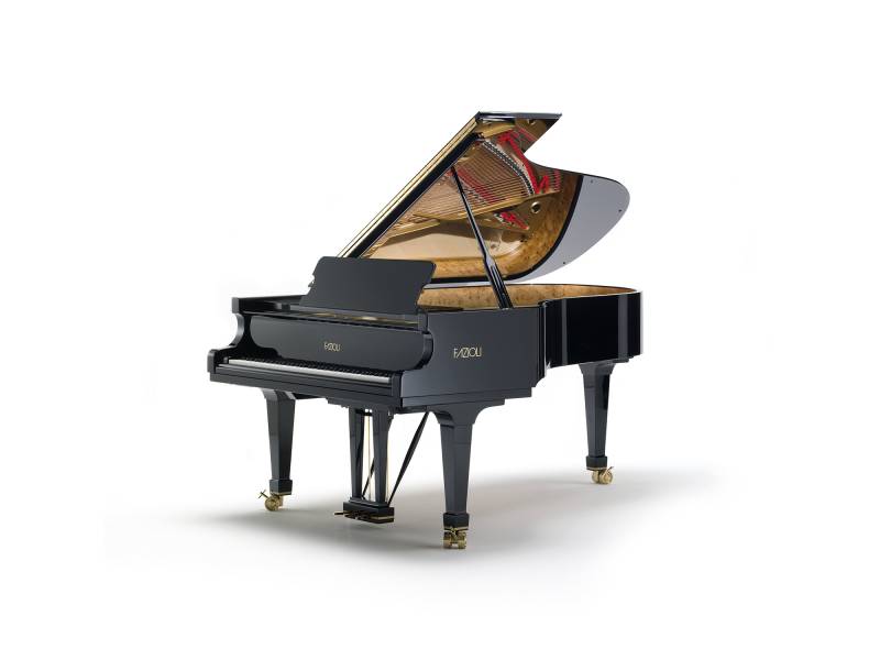 Piano à queue Fazioli modèle F212 finition noir brillant