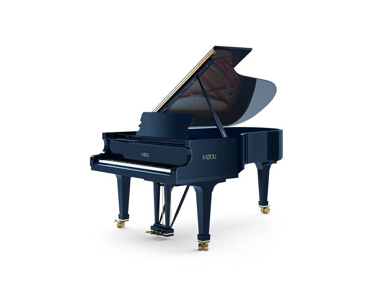 Piano à queue Fazioli modèle F212 finition bleu brillant