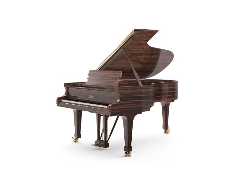 Piano à queue Fazioli modèle F212 finition macassar