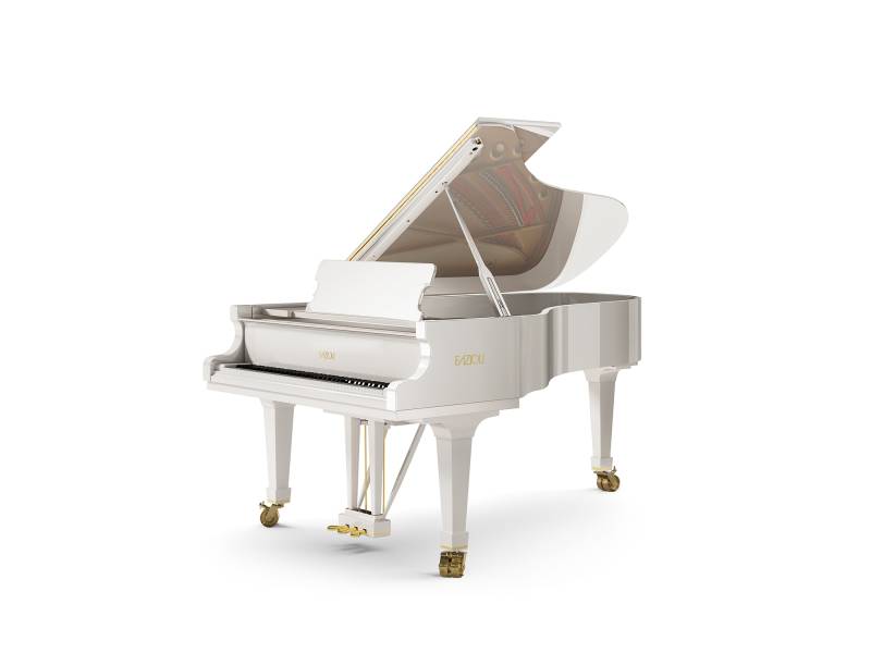Piano à queue Fazioli modèle F228 neuf finition blanc brillant