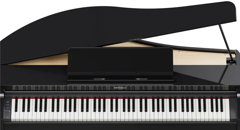 Piano numérique à queue Roland modèle GP-3 noir brillant