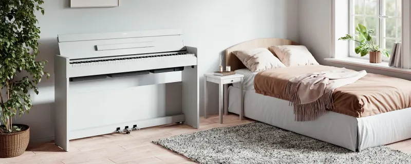 Piano numérique meublé Yamaha Arius modèle YDP S35 blanc mat à Montpellier