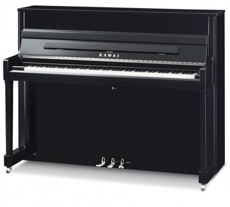 Piano droit Kawai modèle K200 neuf finition noir laqué chrome