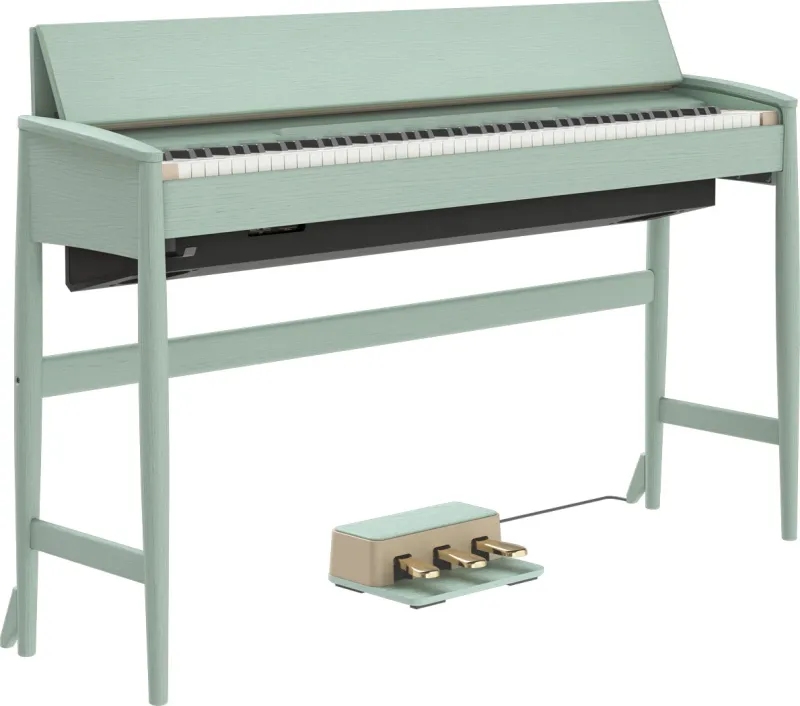 Piano numérique meublé Roland modèle Kiyola KF-20 couleur vert celadon