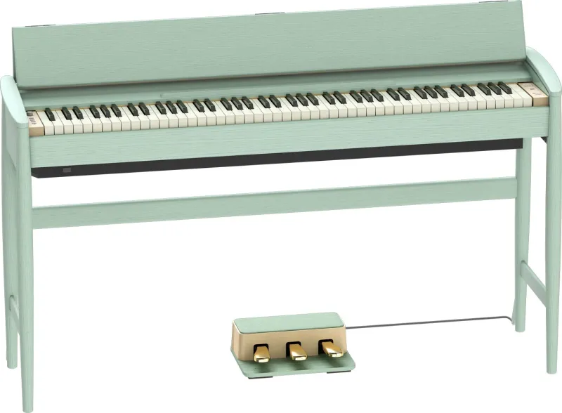 Piano numérique meublé Roland modèle Kiyola KF-20 vert celadon