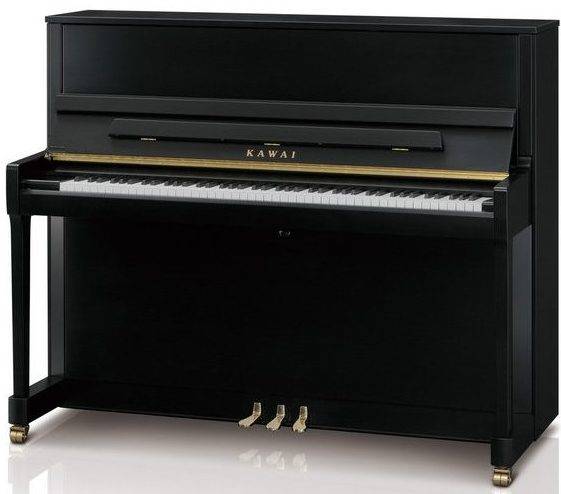 Piano droit Kawai modèle E300 neuf en finition noir satiné