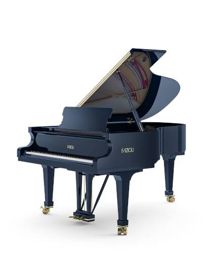 Piano à queue Fazioli modèle F198 finition bleu brillant