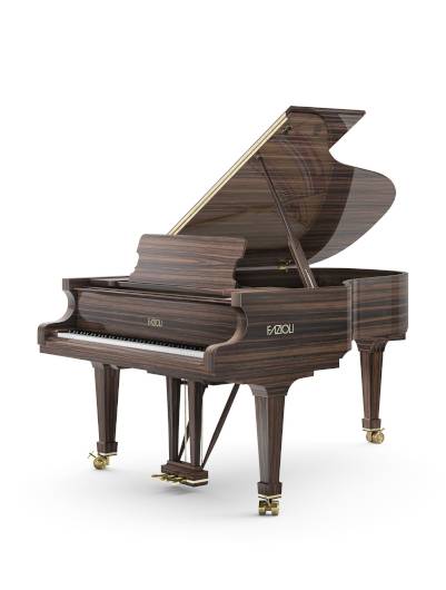 Piano à queue Fazioli modèle F198 finition macassar
