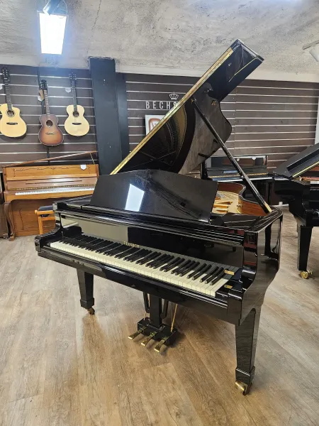 Piano à queue Feurich modèle 190 d’occasion noir laqué