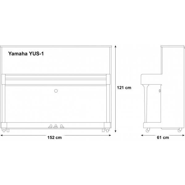 Dimensions du piano droit Yamaha modèle YUS1